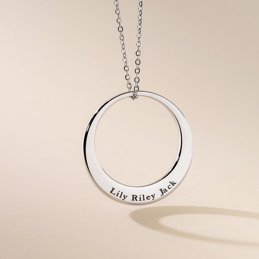 Large Personalised Offset Washer Silver