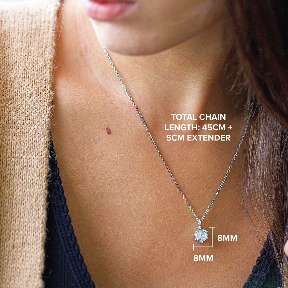 Cubic Zirconia Necklace Silver