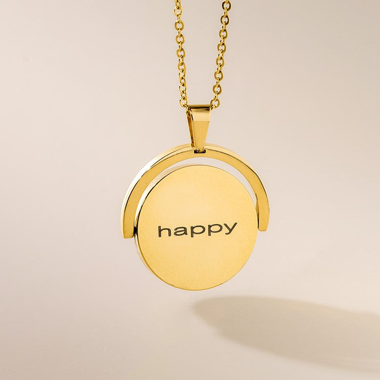 Spinning Disc Pendant Gold