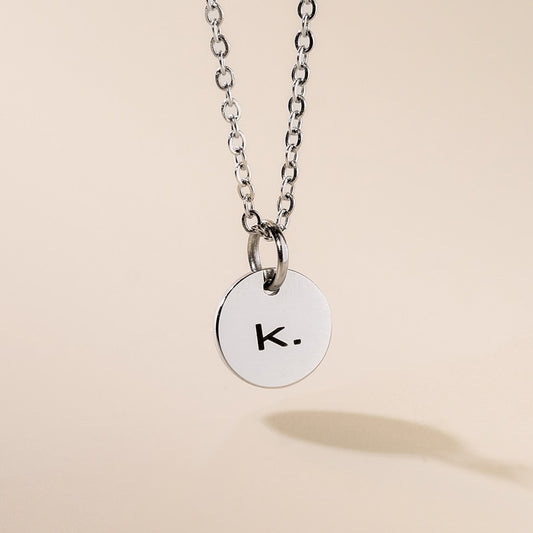 Personalised Initial Necklace Silver
