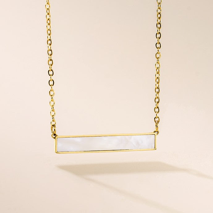 Shell bar necklace Gold