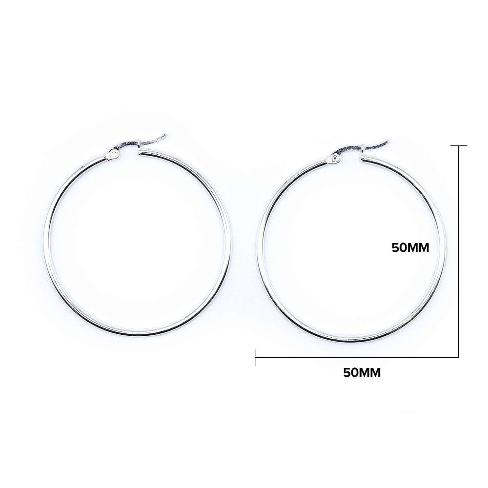 50mm hoop earrings Silver